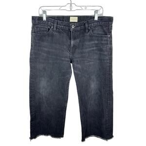 Simon Miller Black Cropped Wide Leg Jeans Size 30 W005 Crop Bora